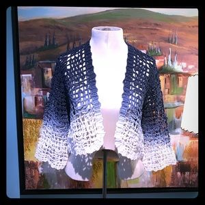 Chico’s Ombré Crocheted Boho Cardigan/Jacket